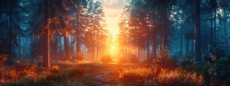 Recreate a scene from nature or an urban landscape using color blocking techniques, emphasizing the geometric forms within the environment.