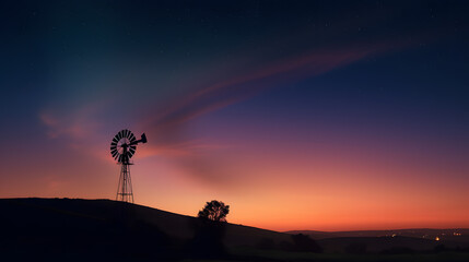 Twilight Windmill