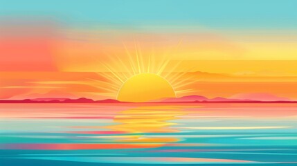 Sunrise Over The Ocean.