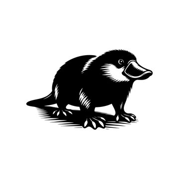 recommend clip art: Platypus silhouette vector illustration