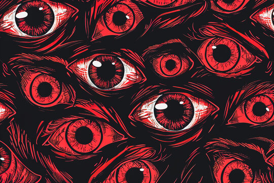 scary eyes pattern