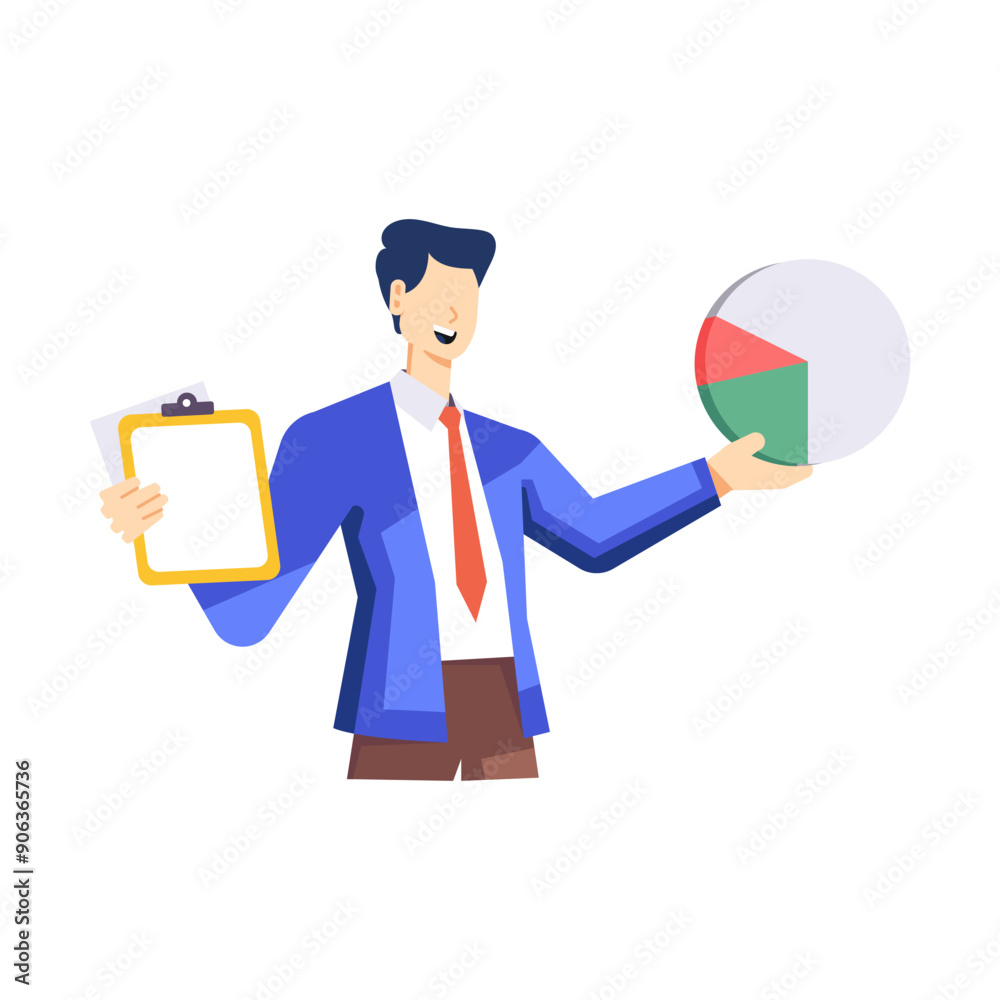 Canvas Prints character based flat style illustration analytics