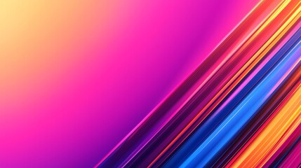 Obraz premium A vibrant gradient background showcasing dynamic lines in colorful hues of pink, blue, and orange, perfect for modern designs.