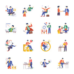 Basic RGBLatest Collection of Business Activities Flat Illustrations 

