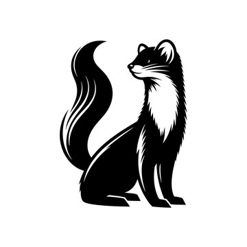 recommend clip art: Marten silhouette vector illustration(