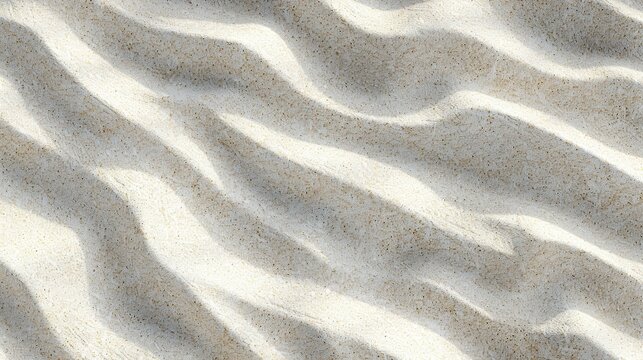 A detailed texture of sand, with fine grains forming ripples and patterns. The subtle and soothing appearance evokes a sense of calm and serenity, perfect for beach and relaxation themes