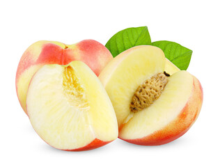 Nectarine isolated on white background.