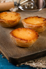 Traditional Portuguese egg tart Pastel de nata 