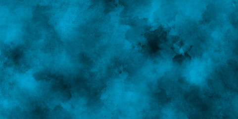 watercolor background concept design background with smoke, watercolor painted mottled blue background with vintage grunge, blue brush painted old grunge texture, Smoke in the dark blue texture.