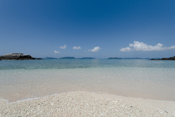 ヒジュイシビーチ　渡嘉敷島　慶良間　沖縄　砂浜