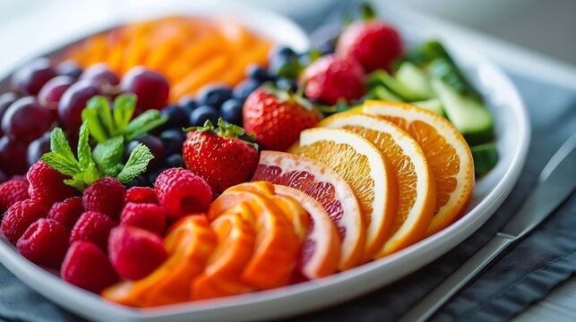 Nutritional food for heart health wellness by cholesterol diet and healthy nutrition eating with clean fruits and vegetables in heart dish by nutritionist and doctor recommended for pa : Generative AI