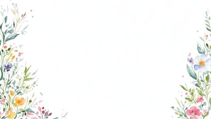 Fototapeta premium Marco de flores. tarjeta de de felicitación 