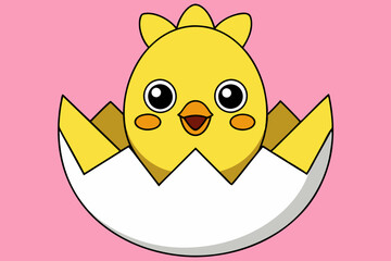 happy easter chick
