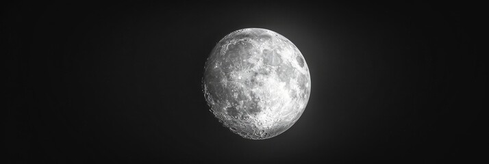Naklejka premium Full Moon Captured in a Photograph