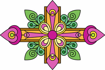 abstract colorful flower