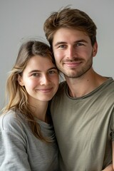 Obraz premium A Portrait of a glad caucasian couple