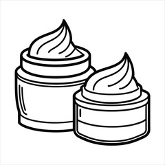 2 Face creams and moisturizers for skincare illustration vector
