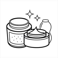 2 Face creams and moisturizers for skincare illustration vector