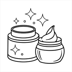 2 Face creams and moisturizers for skincare illustration vector