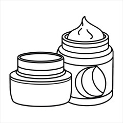 2 Face creams and moisturizers for skincare illustration vector