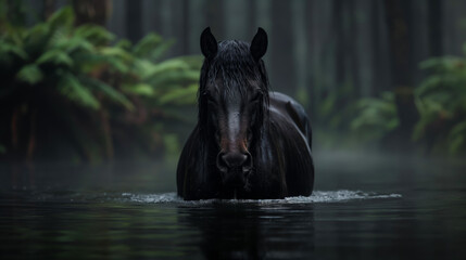 Fototapeta premium Horse wallpaper. Horse poster