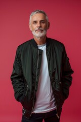 Fototapeta premium A Portrait of a satisfied caucasian man