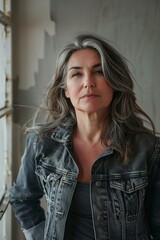 A Portrait of a satisfied woman in her sporting