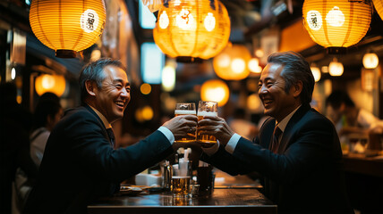 仕事帰りの乾杯