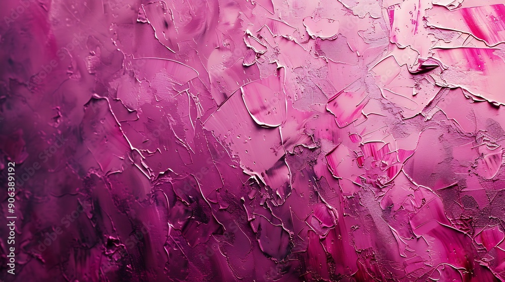 Poster Abstract viva magenta painted texture as background with copy space Shiny pattern in trendy color 2023 year Viva Magenta Vintage blank backdrop : Generative AI