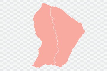 French Guiana Map salmon Color Background quality files png Art & Illustration