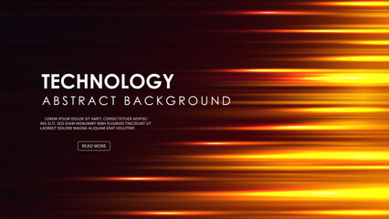 Abstract orange light effect concept of futuristic background design.