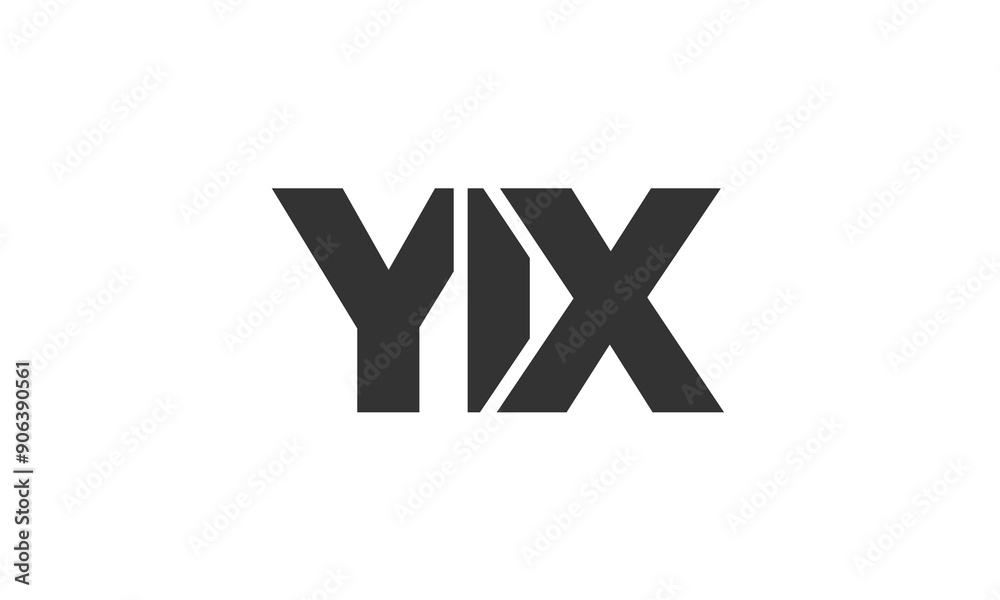 Fototapete yix logo design template with strong and modern bold text. initial based vector logotype featuring s