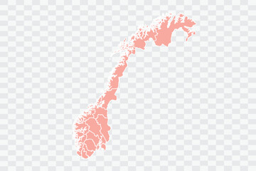 Norway Map salmon Color Background quality files png Art & Illustration