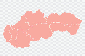 Slovakia Map salmon Color Background quality files png Art & Illustration