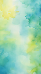 Artistic blue and yellow watercolor natural abstract graphic poster background