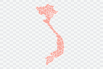 Vietnam Map salmon Color Background quality files png Art & Illustration