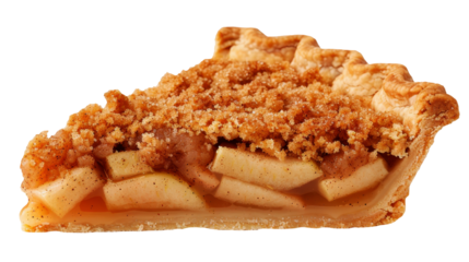 Apple pie slice sticker transparent background PNG clipart 