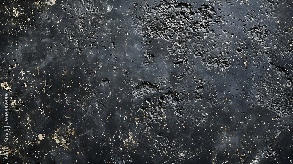 Poster Texture of black polished concrete background Dark old wallpaper with cement texture Nature wall concept surface mockup Empty rough cement wall or floor background Top view close up co : Generative AI