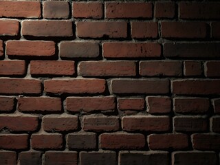 Brick wall with old brown and dark bricks, textured wallpaper of stone bricks