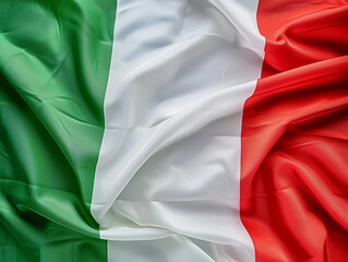 Obraz premium Vibrant Italian Flag Draped Elegantly on a Soft Surface With Natural Folds