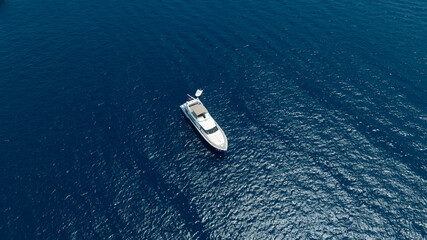 The luxury of yachting, seen from a bird's eye view.