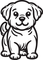 Fototapeta premium Puppy outline design 