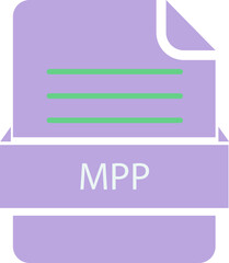 MPP File icon black color and lines