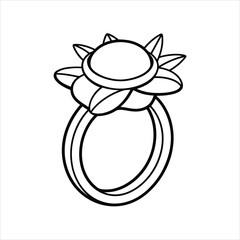 A fashionable statement ring illustration vector