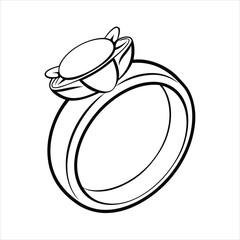 A fashionable statement ring illustration vector