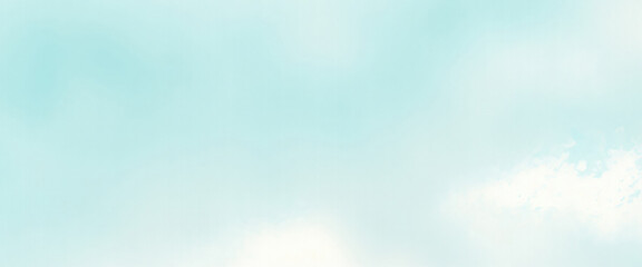 Obraz premium Cyan Pastel Watercolor Digital Paper Background