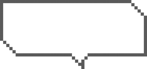 8bit retro game pixel art speech bubble balloon icon sticker memo keyword planner text box banner, flat png transparent element design