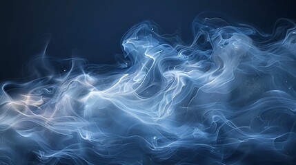 beautiful vivid blue smoke, fog or flow background