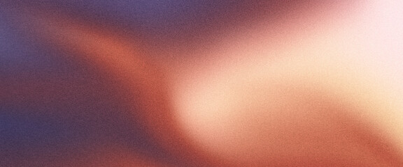 Abstract grainy gradient background, brown orange gradient wave, dark backdrop banner poster header...