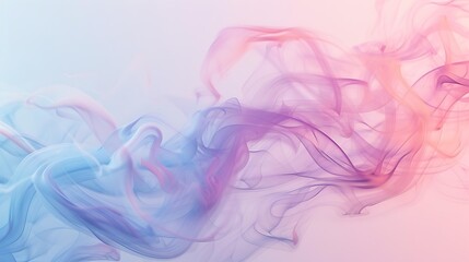 Obraz premium Soft, pastel-colored smoke drifting and merging on a neutral background